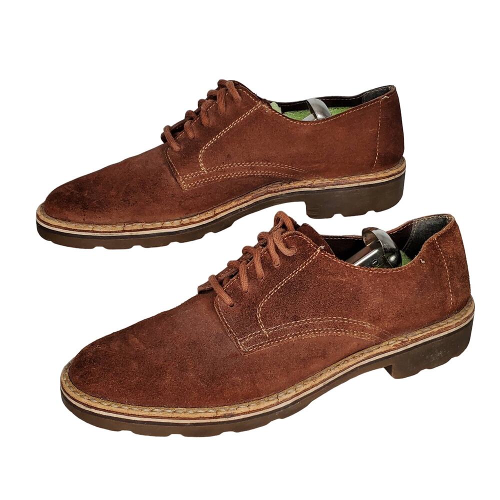 Marc Alpert Maria Pia Italian Suede Leather Oxfords 9.5